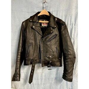 Vintage Rare Route 66 Highway Leather Motorcycle Jacket Women’s Size 44 Perfect
